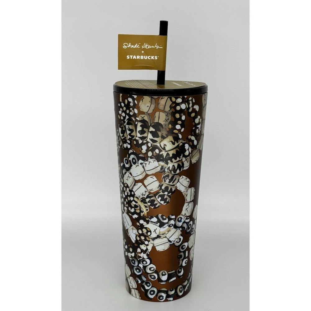 New 2025 Starbucks X Shade Akanbi Bronze African Bead Stainless Tumbler 24oz